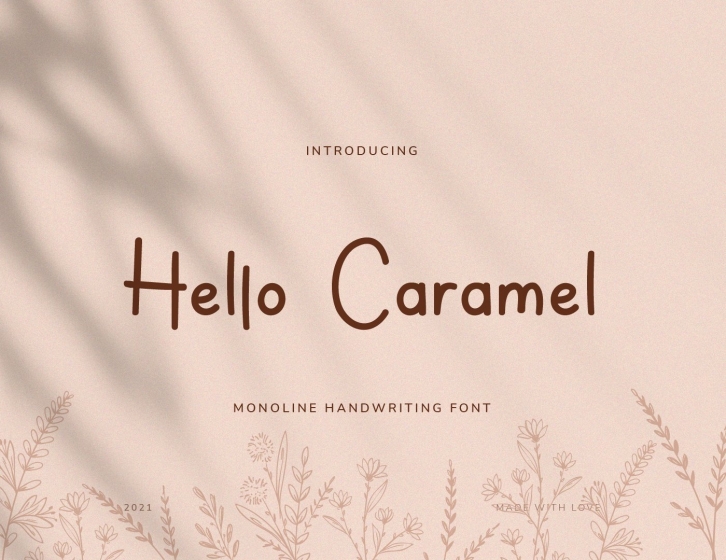 Hello Caramel Monoline Handwriting Font Download