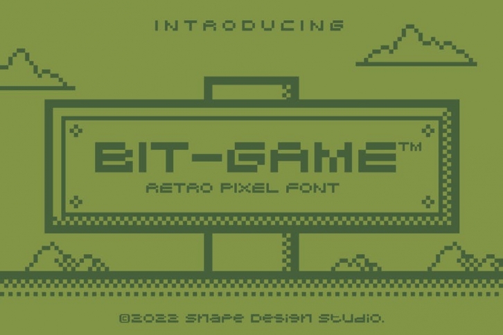 Bit Game - Retro Pixel Font Font Download