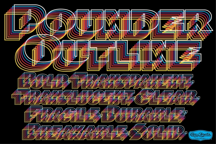 Pounder Outline Font Download