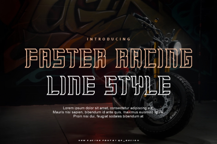 Faster Racing Line Font Download