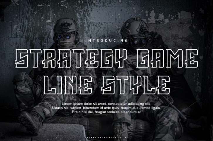 Strategy Game Line Font Download