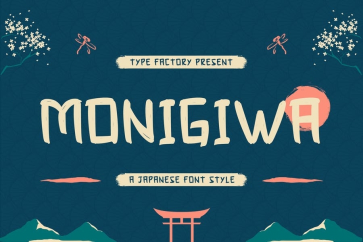 Monigiwa - Japanese Font Style Font Download