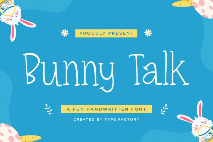 Bunny Talk - A Fun Handwritten Font Font Download