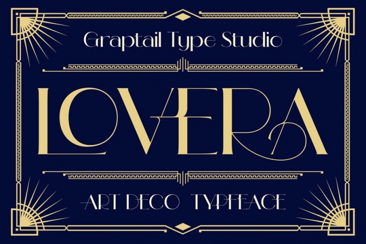 Lovera - Art Deco Typeface Font Download