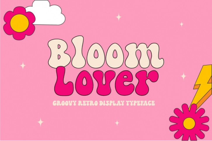 Bloom Lover - Groovy Typeface Font Download