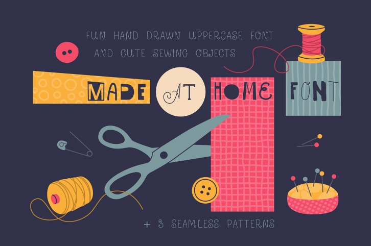 Fun hand drawn uppercase font Font Download