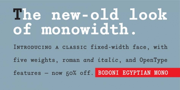 Bodoni Egyptian Mono Font Download