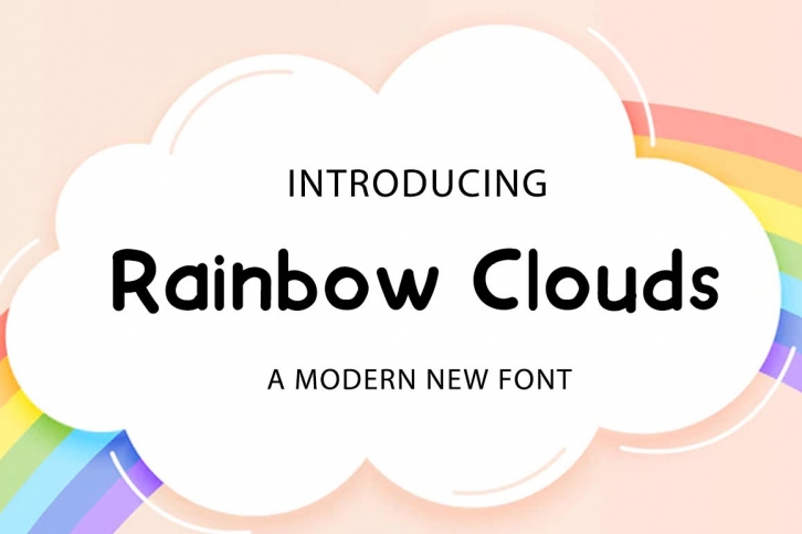 Rainbow Clouds Font Download