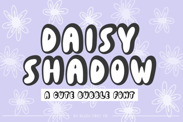DAISY SHADOW Retro Bubble Font Font Download