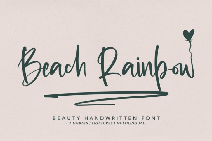 Beach Rainbow Font Download