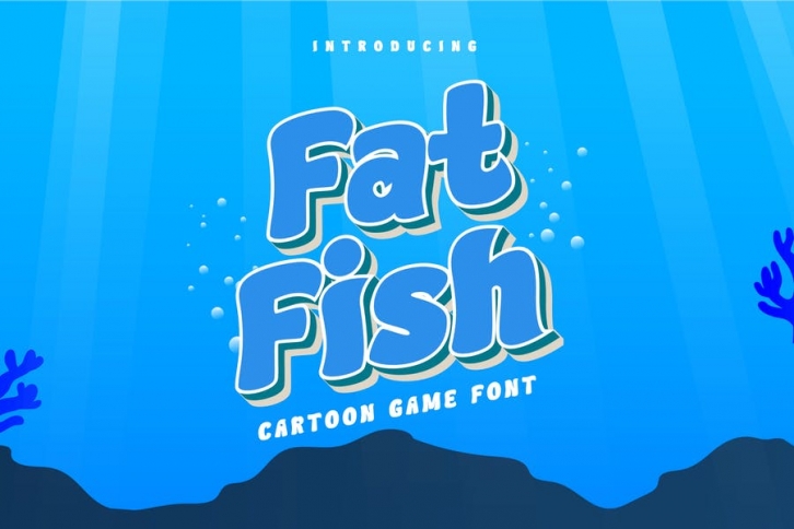 Fat Fish – Cartoon Gaming Font Font Download