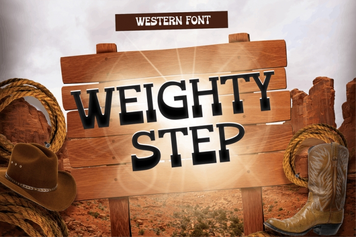 Weighty Step â€“ Kids Western Font Font Download