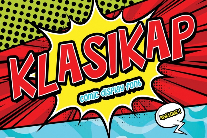 KLASIKAP - Comic Display Font Font Download