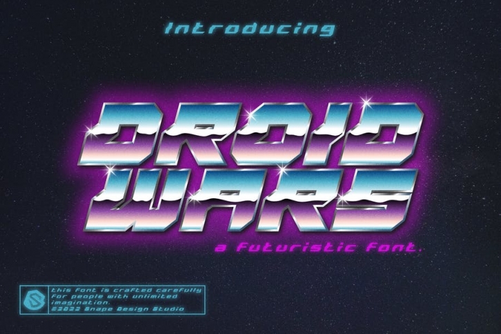 Droid Wars - Futuristic Font Font Download