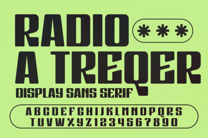 RADIO A TREQER Typeface Font Download