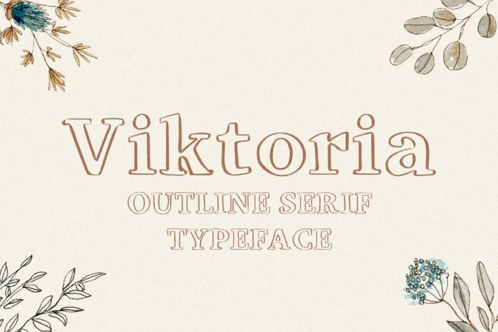 Viktoria - Outline Serif Typeface Font Download