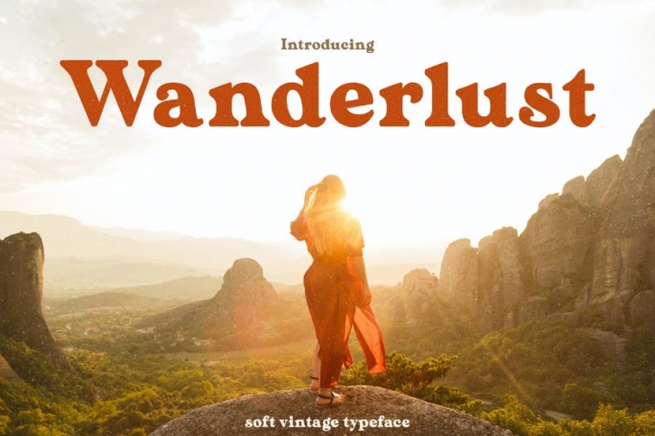 Wanderlust - Soft Vintage Typeface Font Download