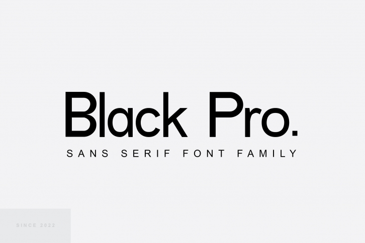Black Pro Font Download