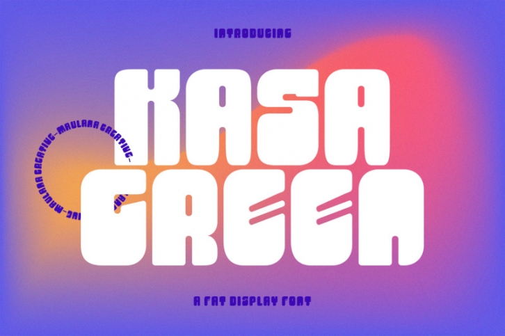 Kasa Green Fat Display Font Font Download