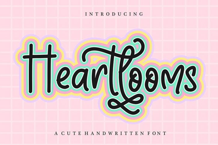 The Heartlooms! Cute Handwritten Font Download