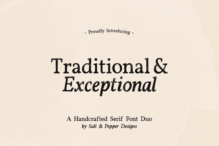 Traditional and Exceptional Duo Font Download