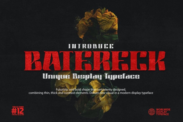 Batereck - Display Typeface Font Download