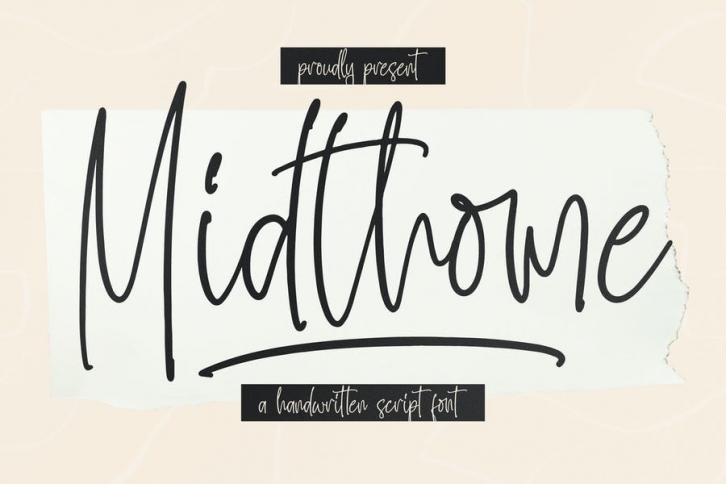 Midthome Handwritten Script Font Font Download