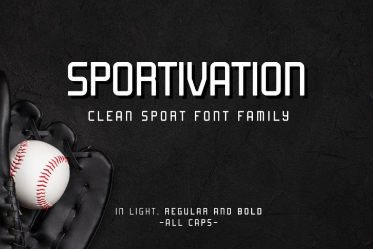 Sportivation - Clean Sport Font Family Font Download