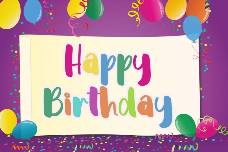 Happy  Birthday Font Download