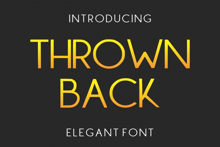 Thrown Back Font Download