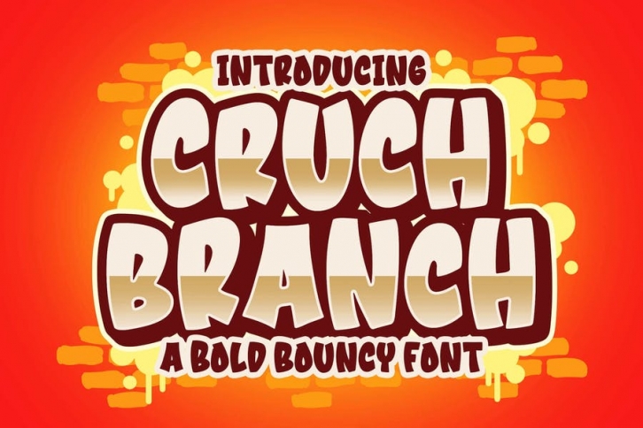 Cruch Branch a Bold Bouncy Font Font Download