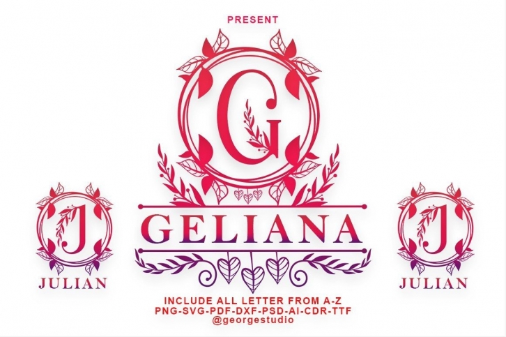 Geliana Monogram Font Download
