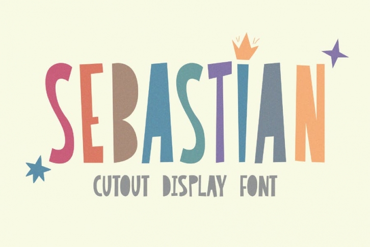 Sebastian - Cutout Typeface Font Download