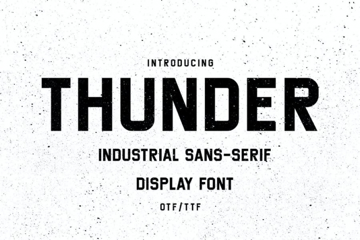 Thunder - Industrial Typeface Font Download