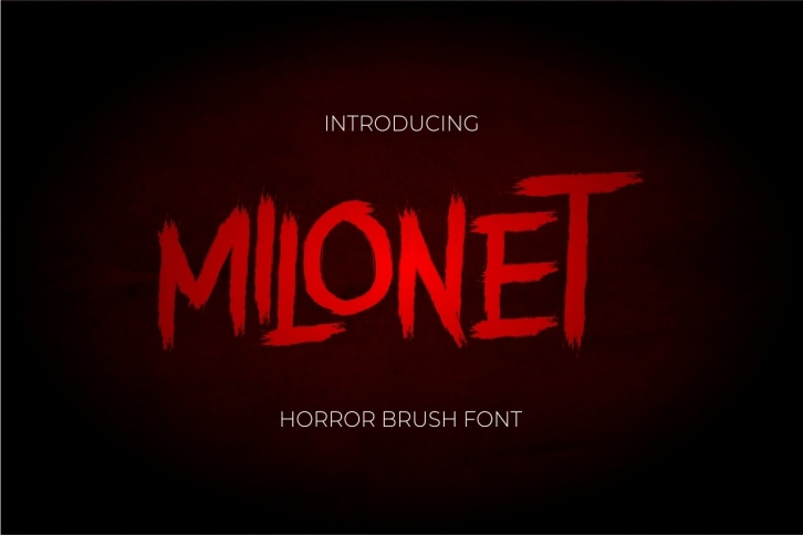 Milonet Horror Brush Font Download