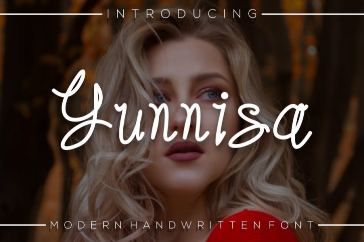 Yunnisa modern handwritten font Font Download