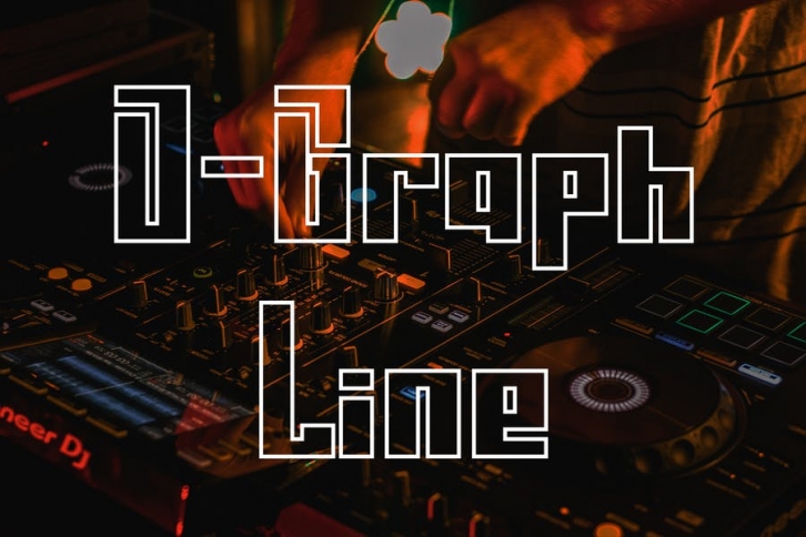 D-Graph Line Font Font Download
