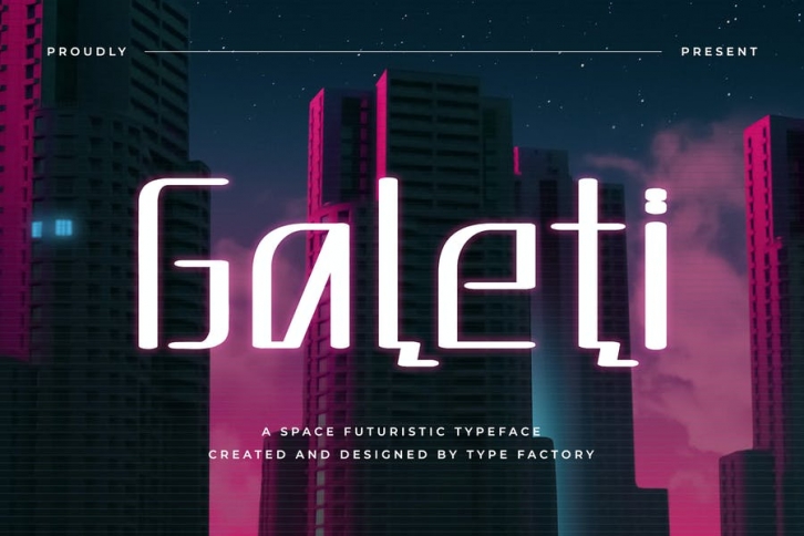 Galeti - Space Futuristic Typeface Font Download