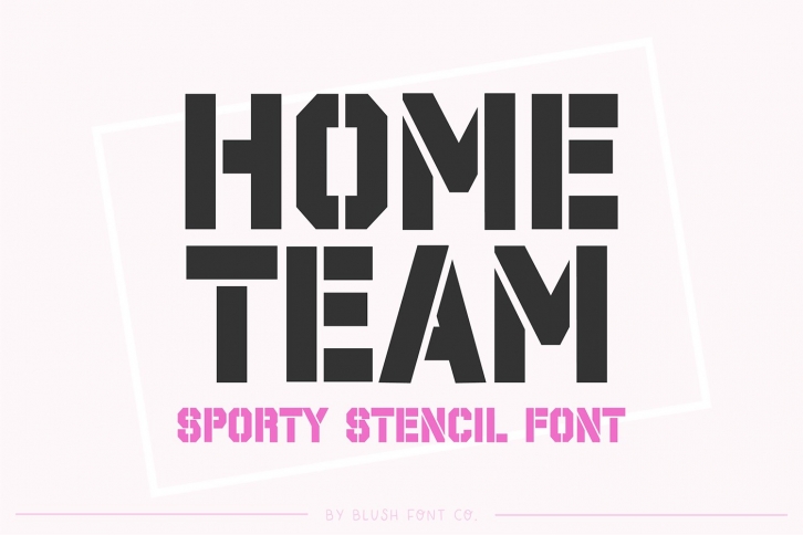 HOME TEAM Stencil Block Sports Font Download