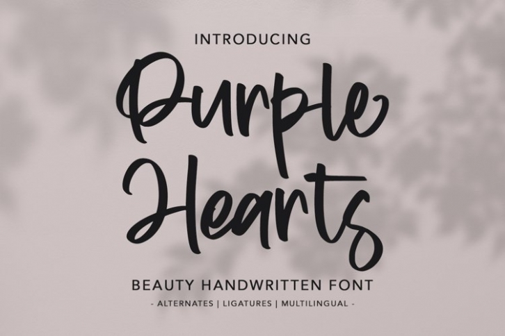Purple Hearts Font Download