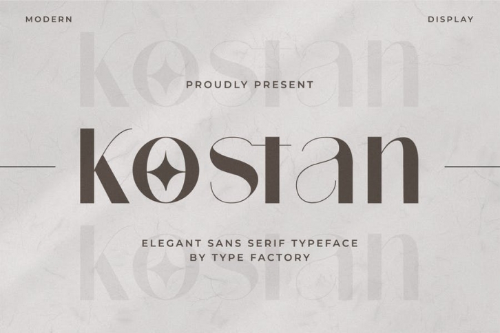Kostan - Elegant Sans Serif Typeface Font Download