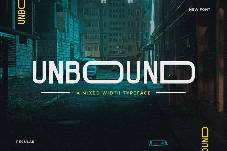 Unbound - Mixed Width Typeface Font Download