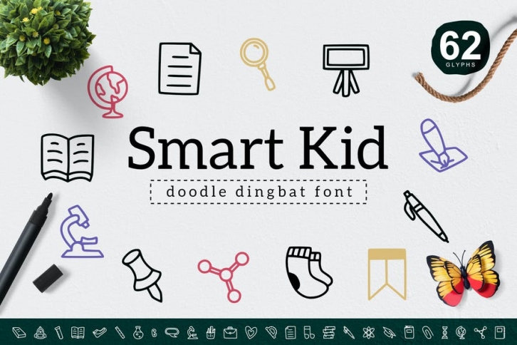 Smart Kid Dingbat Font Download