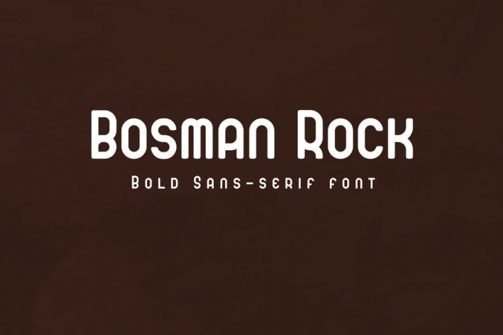 Bosman Rock - Bold Sans-serif Font Font Download