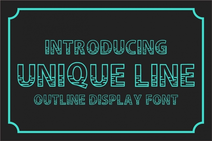 Unique Line Font Download