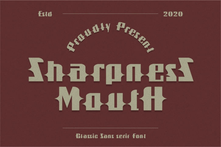 Sharpness Mouth Font Font Download
