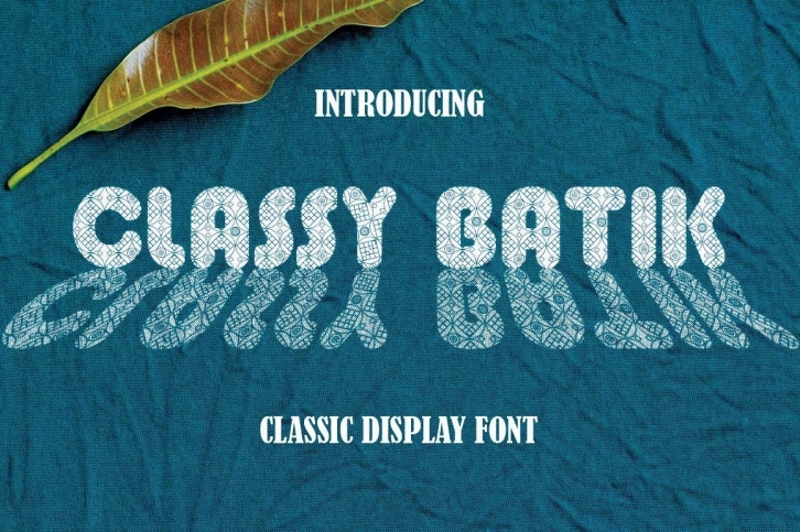 Classy Batik Font Download