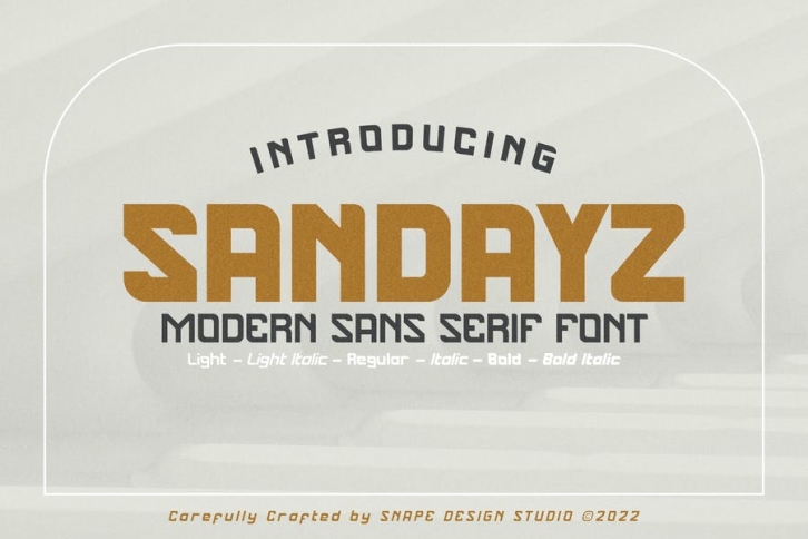 Sandayz - Modern Sans Serif Font Download