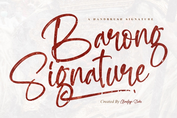 Barong Signature Font Download
