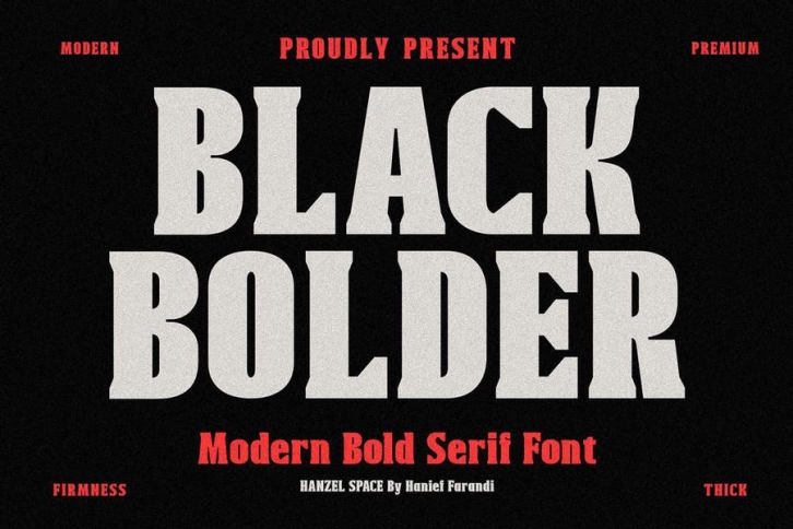 Black Bolder - Modern Serif Font Font Download
